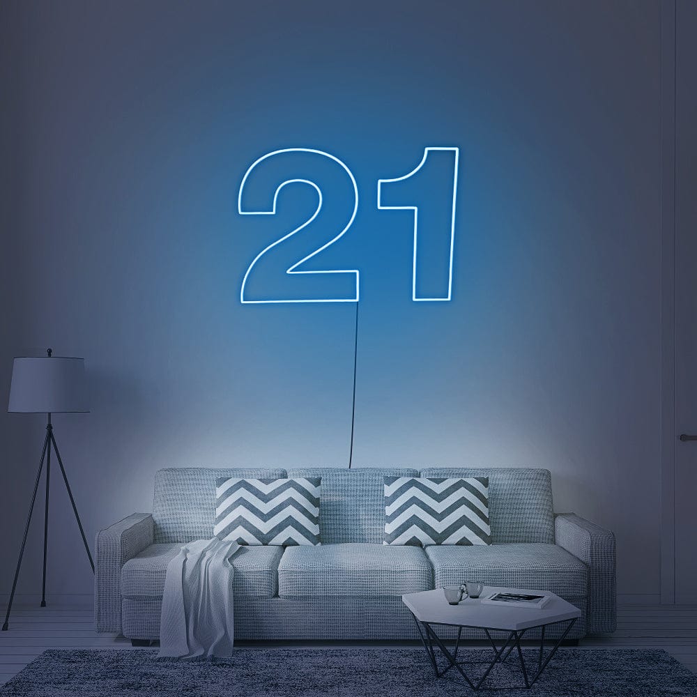 21 Neon sign