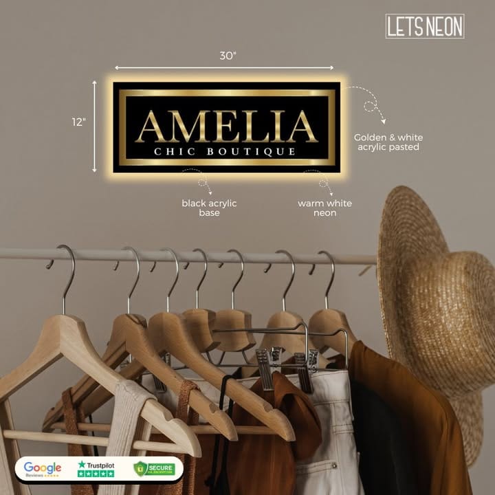 Custom Acrylic sign (Amelia Ramos)