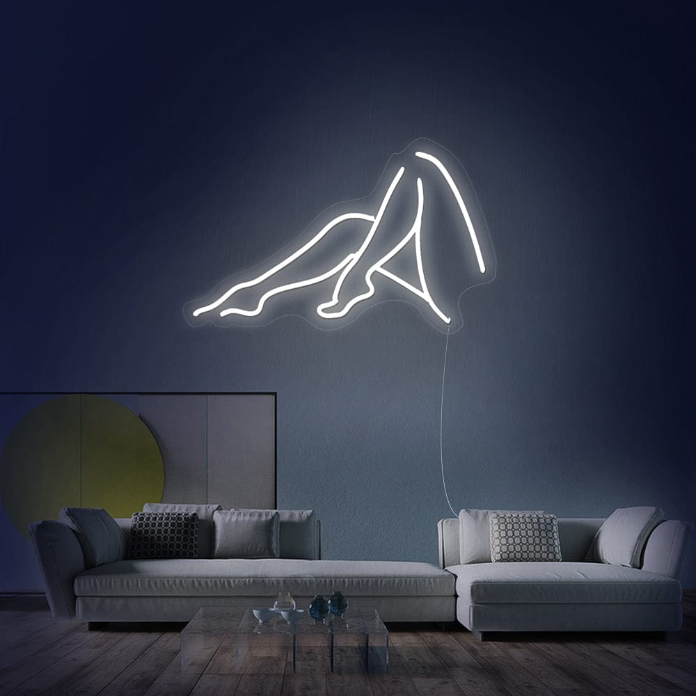 Female Legs Silhouette Neon Sign