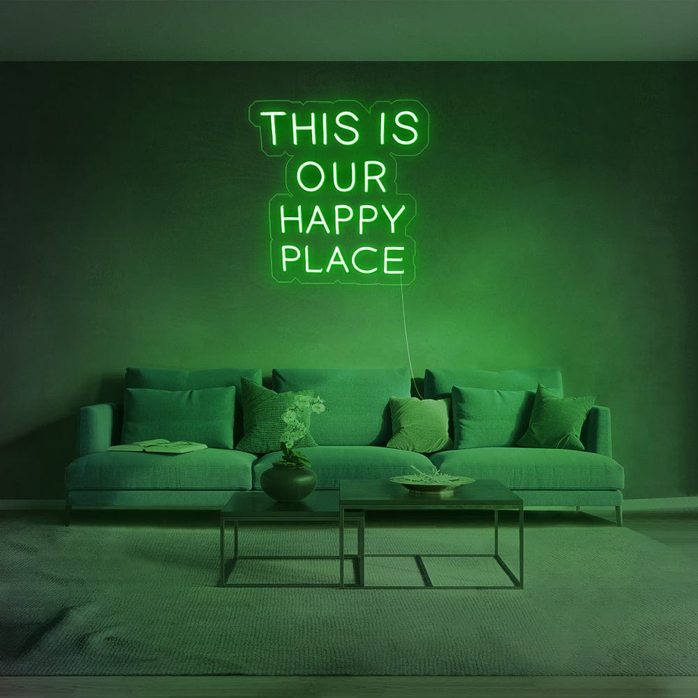 This is our happy place Neon Sign
