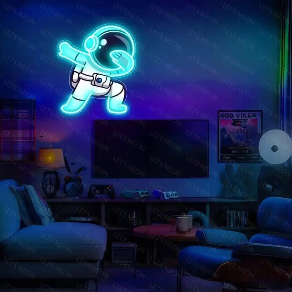 Astronaut Dabbing UV Neon Sign Lets Neon