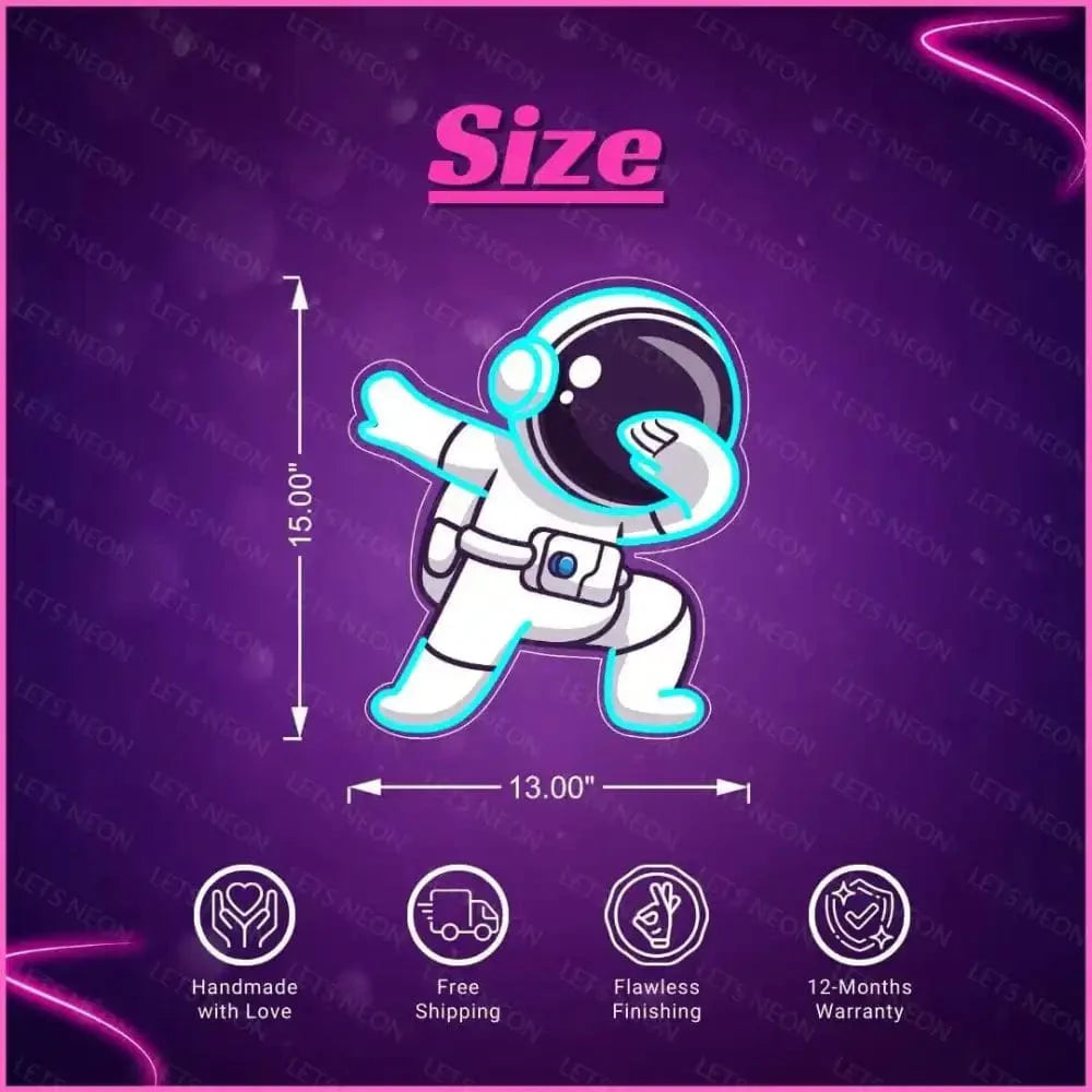 Astronaut Dabbing UV Neon Sign Lets Neon