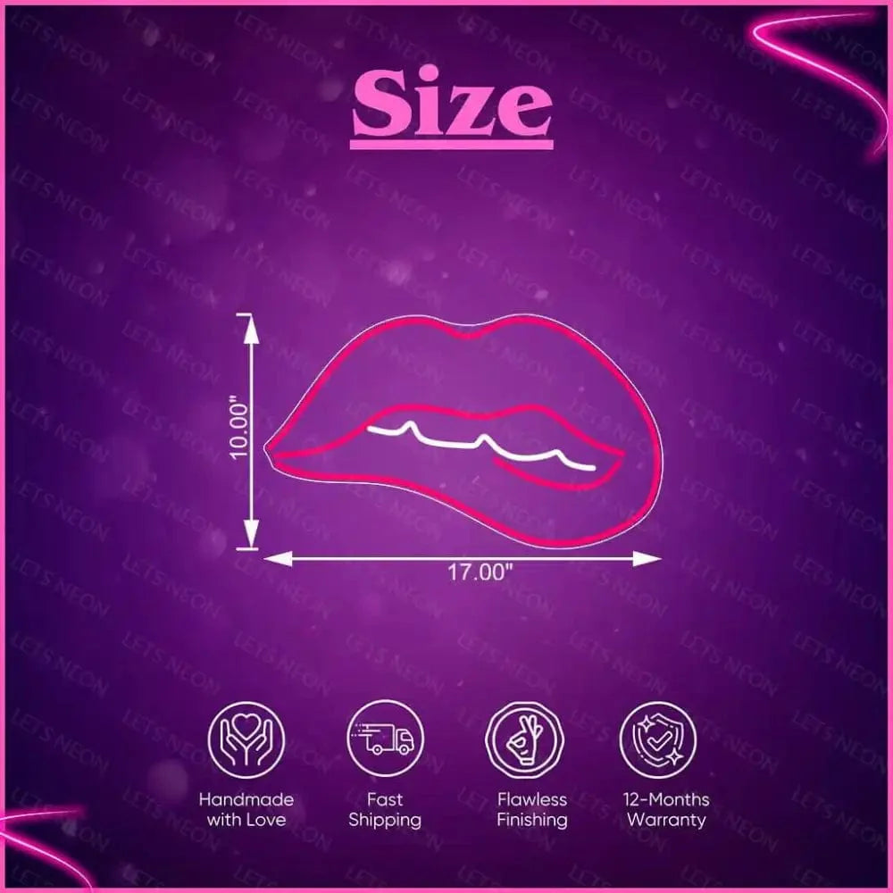 Biting Lip Neon Sign Lets Neon