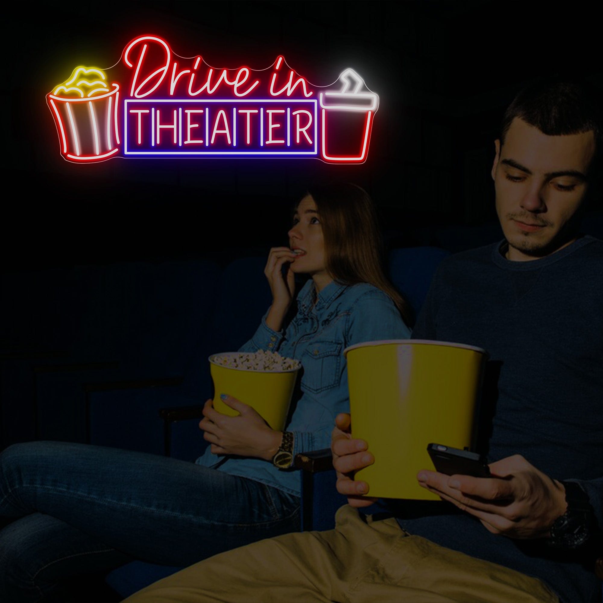 Drive In Theatre Neon sign Lets Neon
