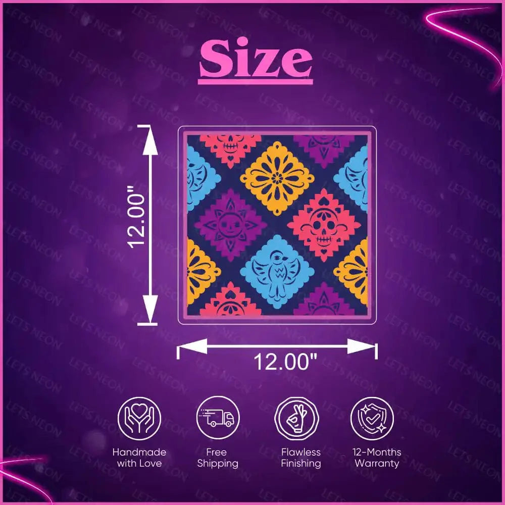 Fine Geometric Art UV Neon Sign Lets Neon