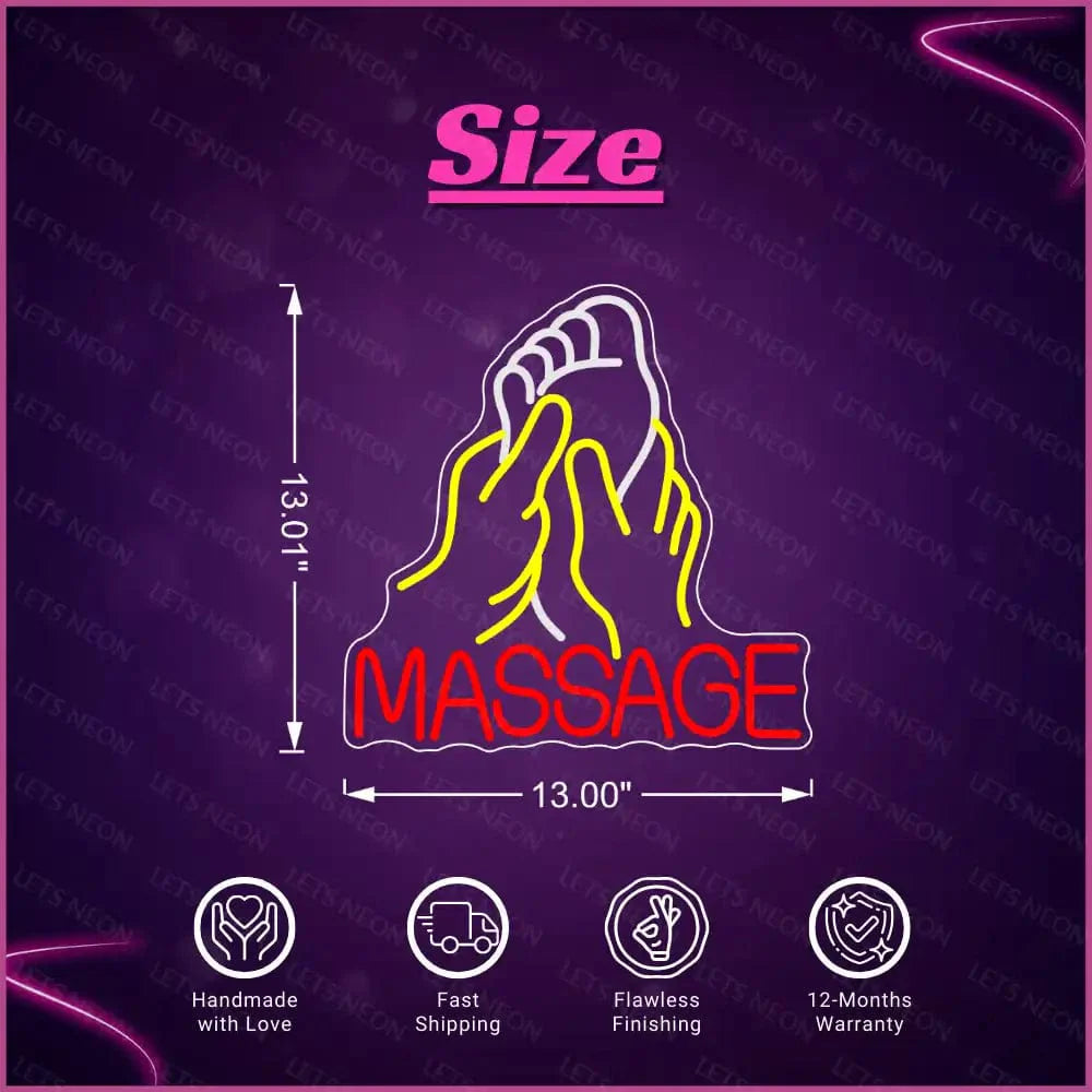 Foot Massage Neon Sign Lets Neon