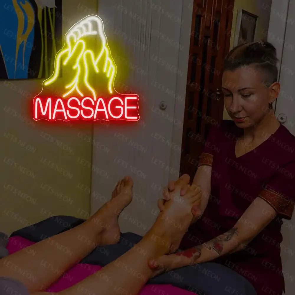 Foot Massage Neon Sign Lets Neon