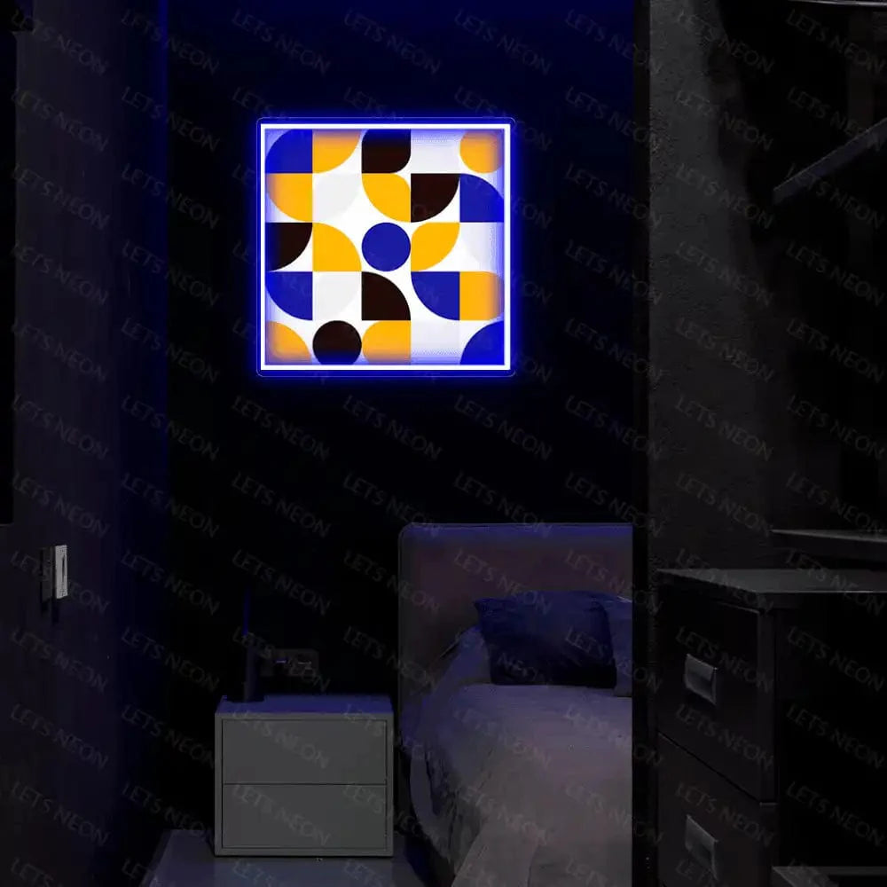 Geometric Pattern UV Neon Sign Lets Neon