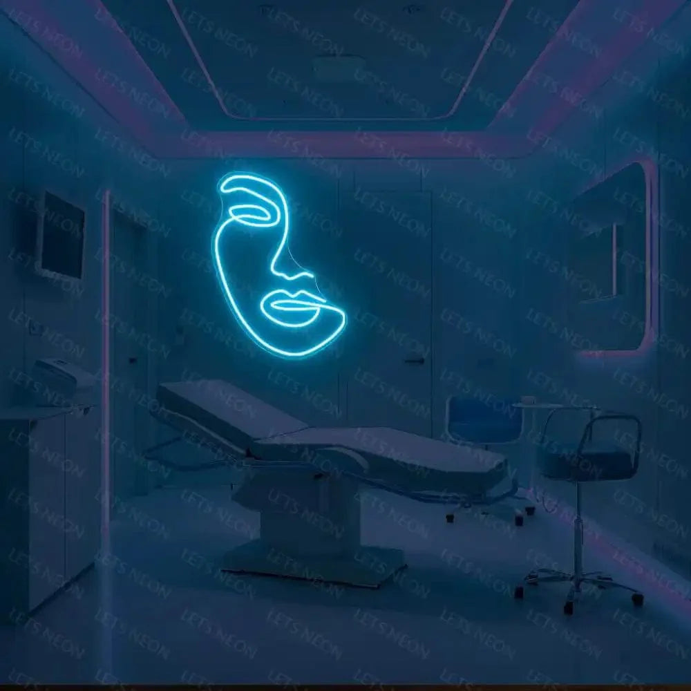 Half Face Neon Sign Lets Neon