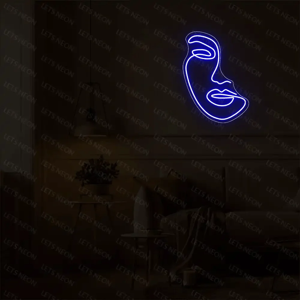 Half Face Neon Sign Lets Neon