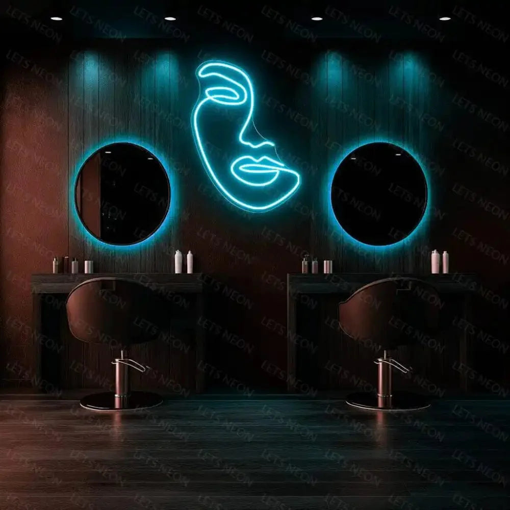 Half Face Neon Sign Lets Neon