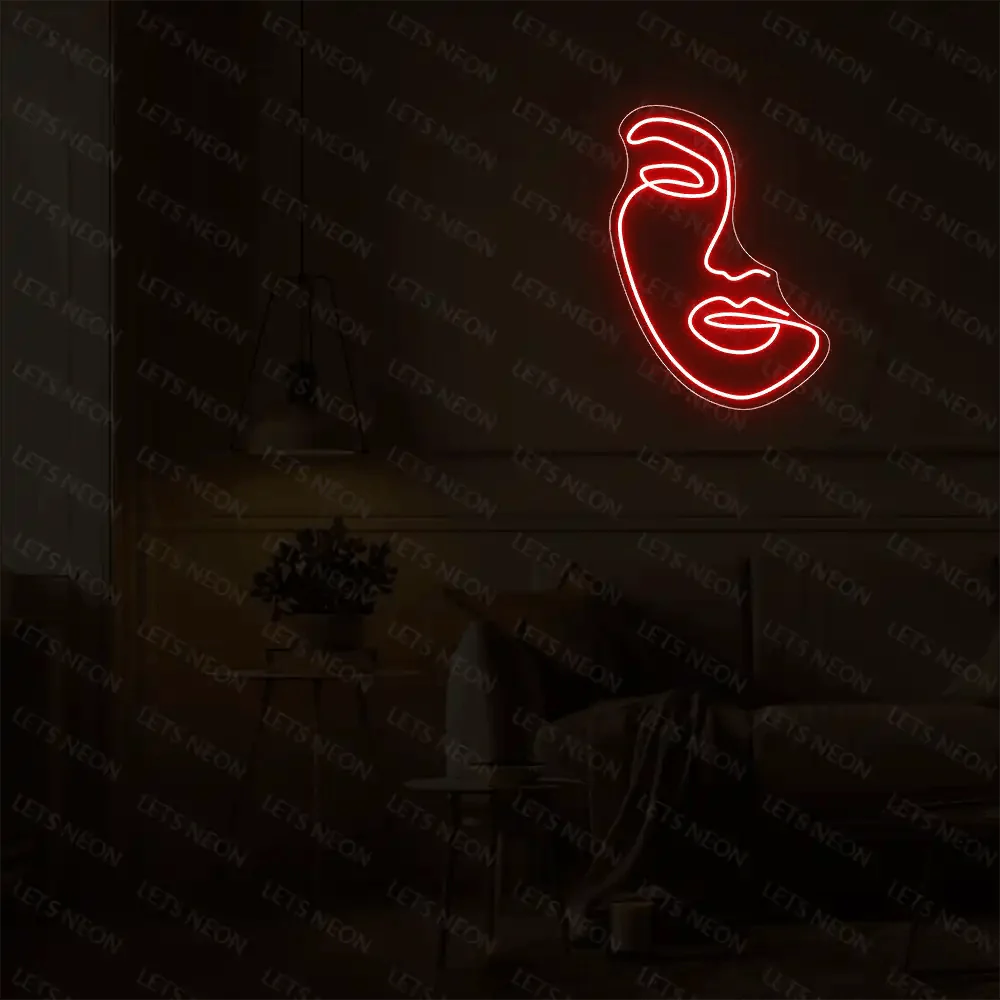Half Face Neon Sign Lets Neon