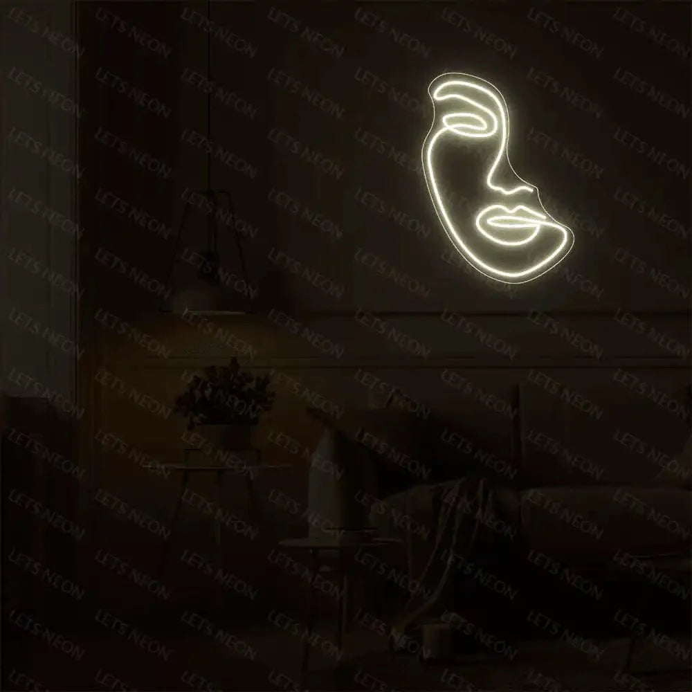 Half Face Neon Sign Lets Neon