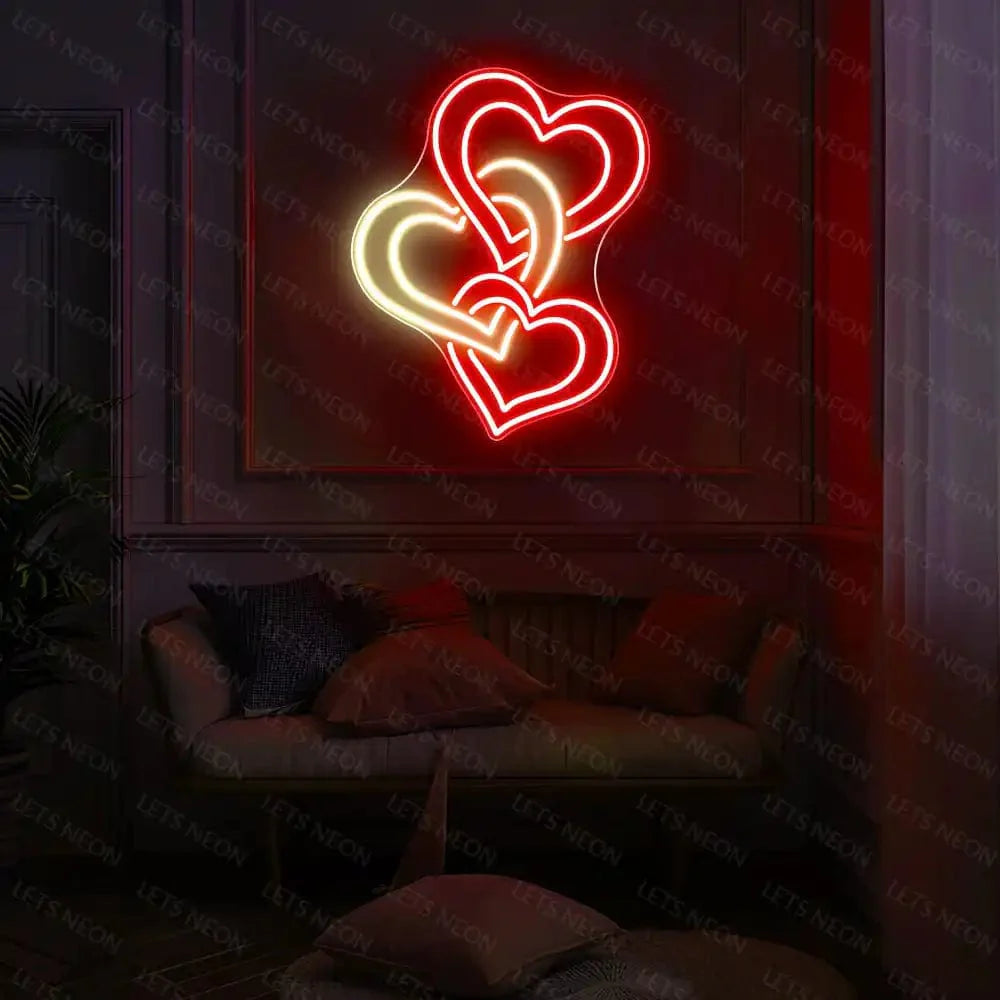Heart Chain neon sign Lets Neon