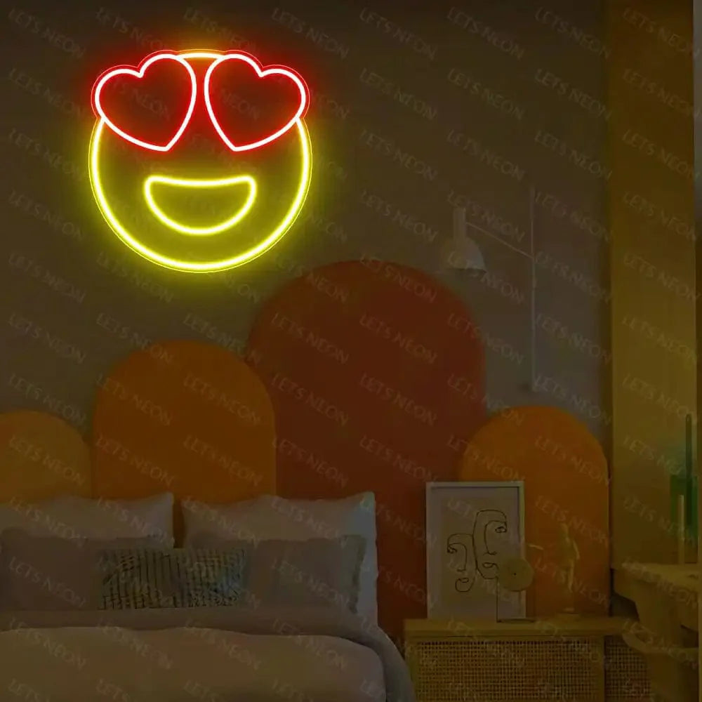 Heart Eye Emoji Neon Sign Lets Neon