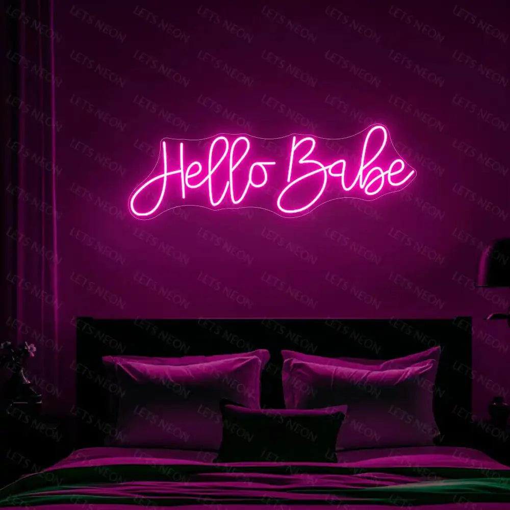 Hello Babe Neon sign Lets Neon