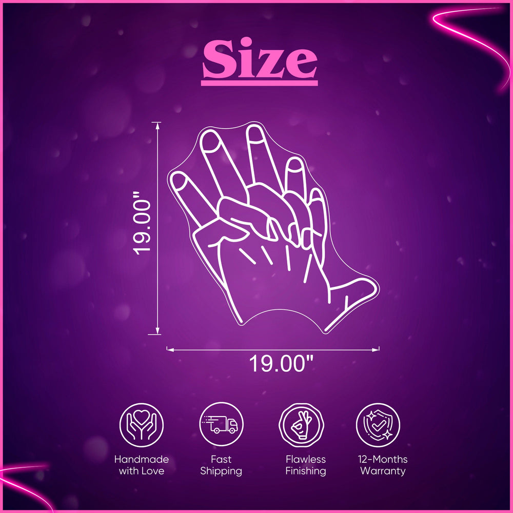 Hand In Hand Neon Sign