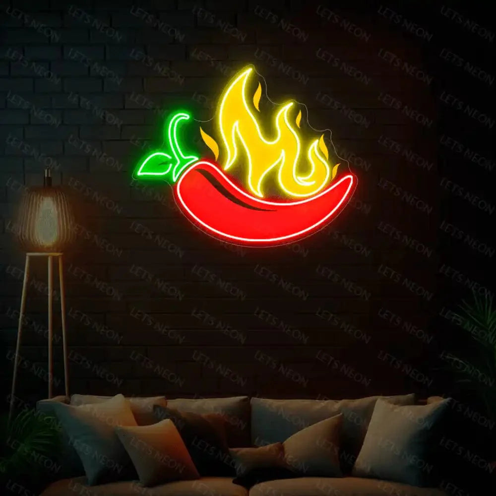 Hot Chilli UV Neon Sign Lets Neon
