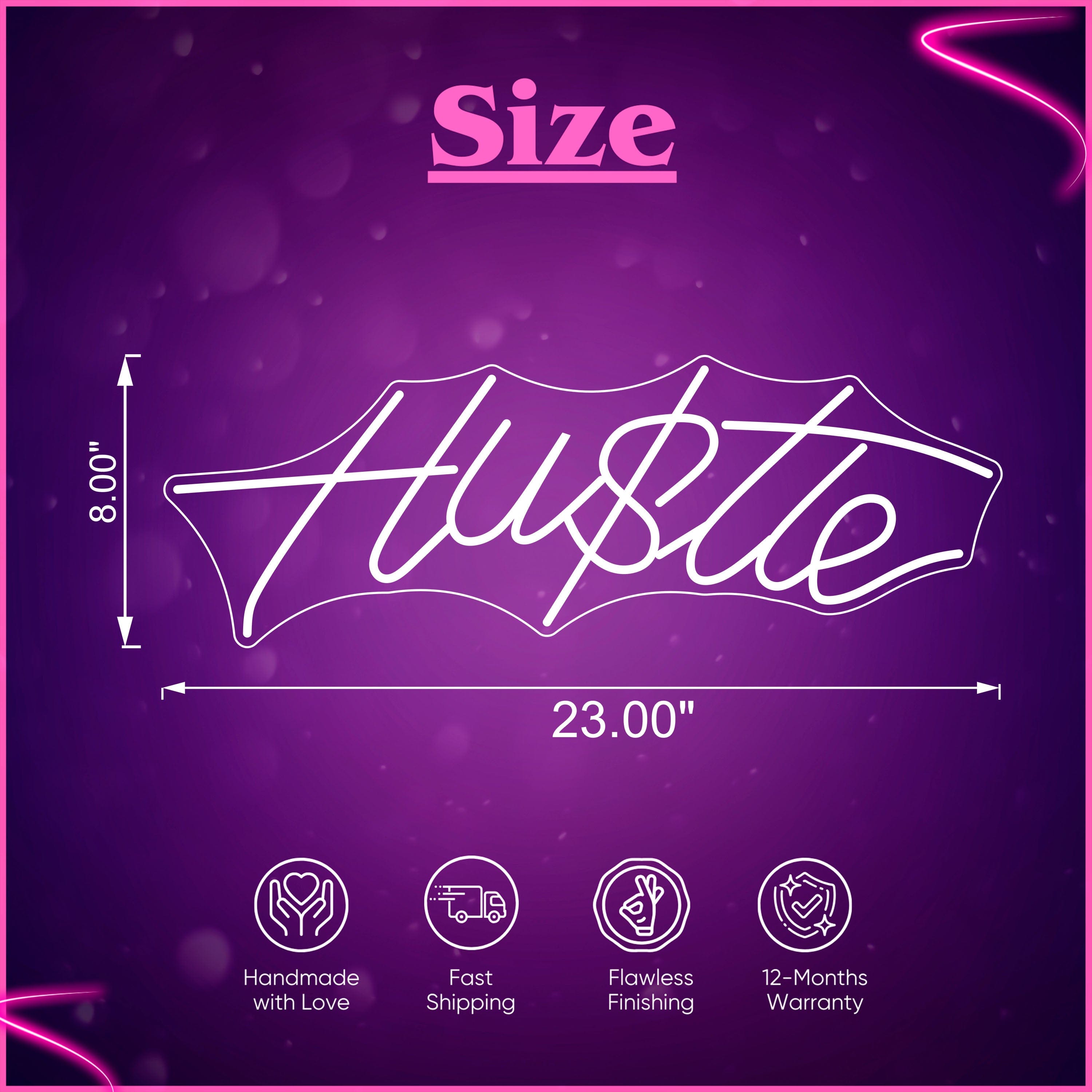 Hustle Neon Sign