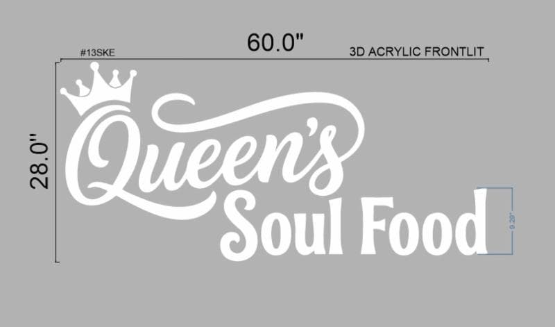Custom Acrylic Frontlit sign (Tasha Griffin) 50% payment