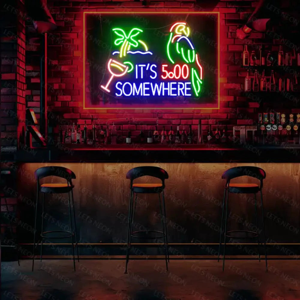It's 5 O'clock Somewhere Neon Sign Lets Neon