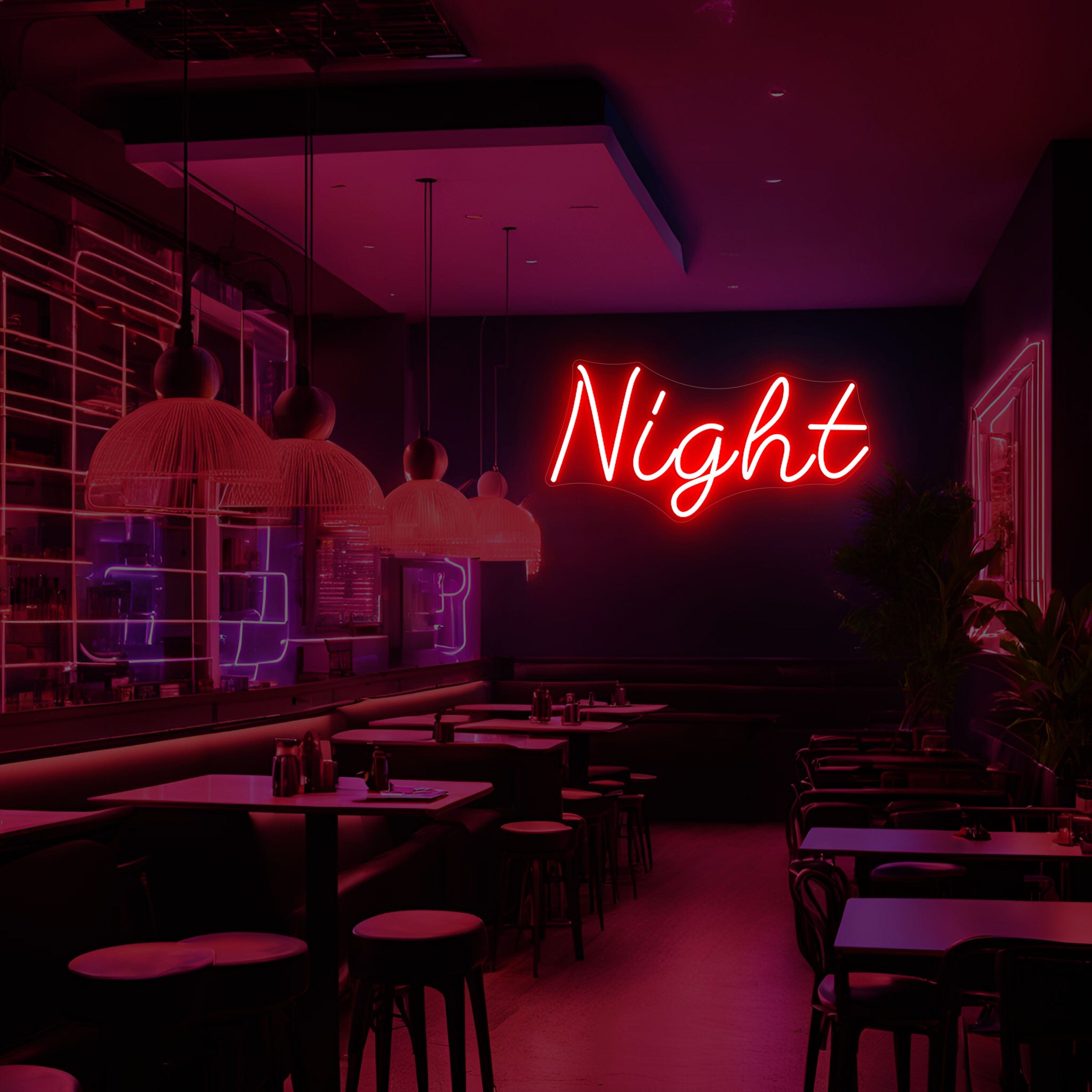 Word Night Neon Sign Lets Neon