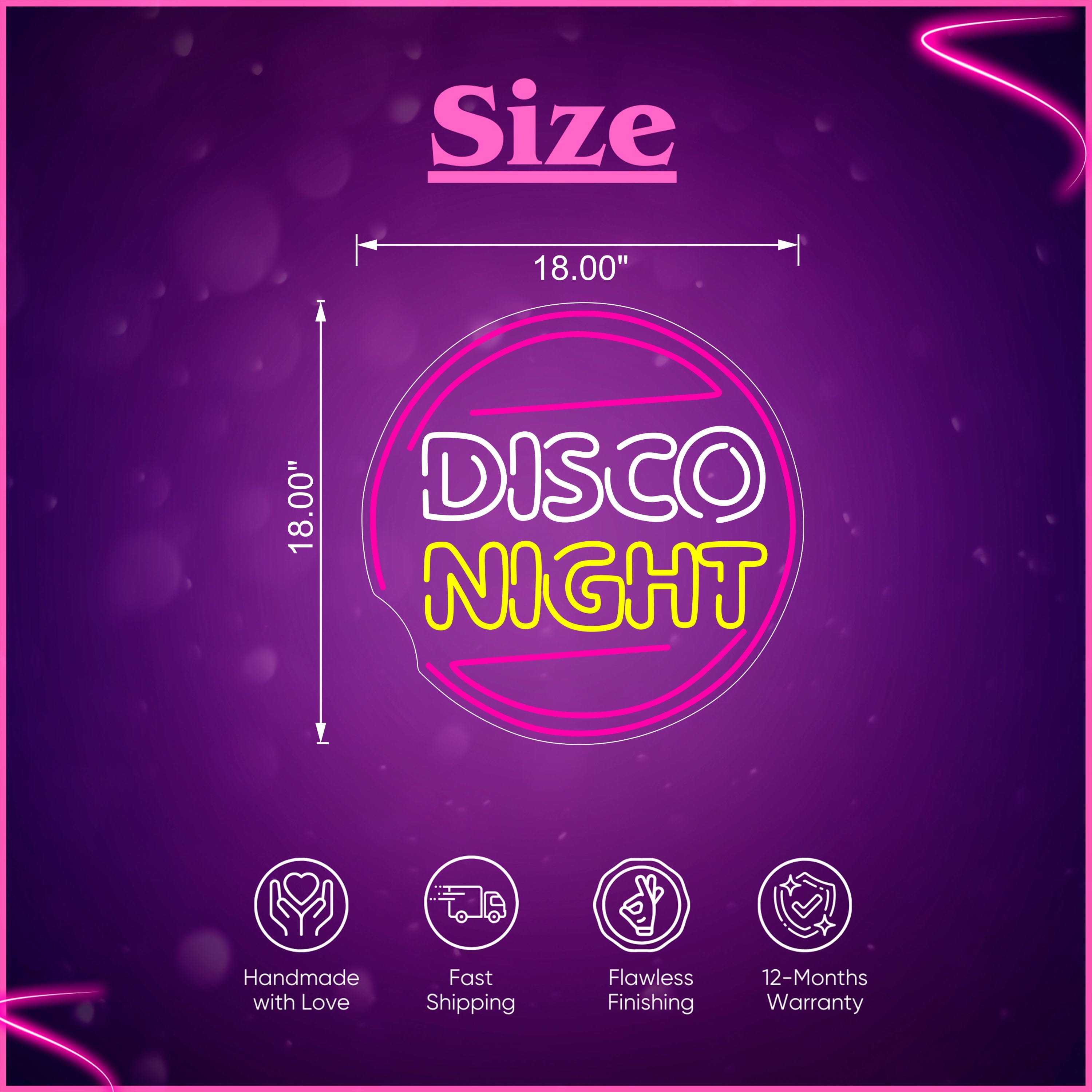 Disco Night Neon Sign Lets Neon