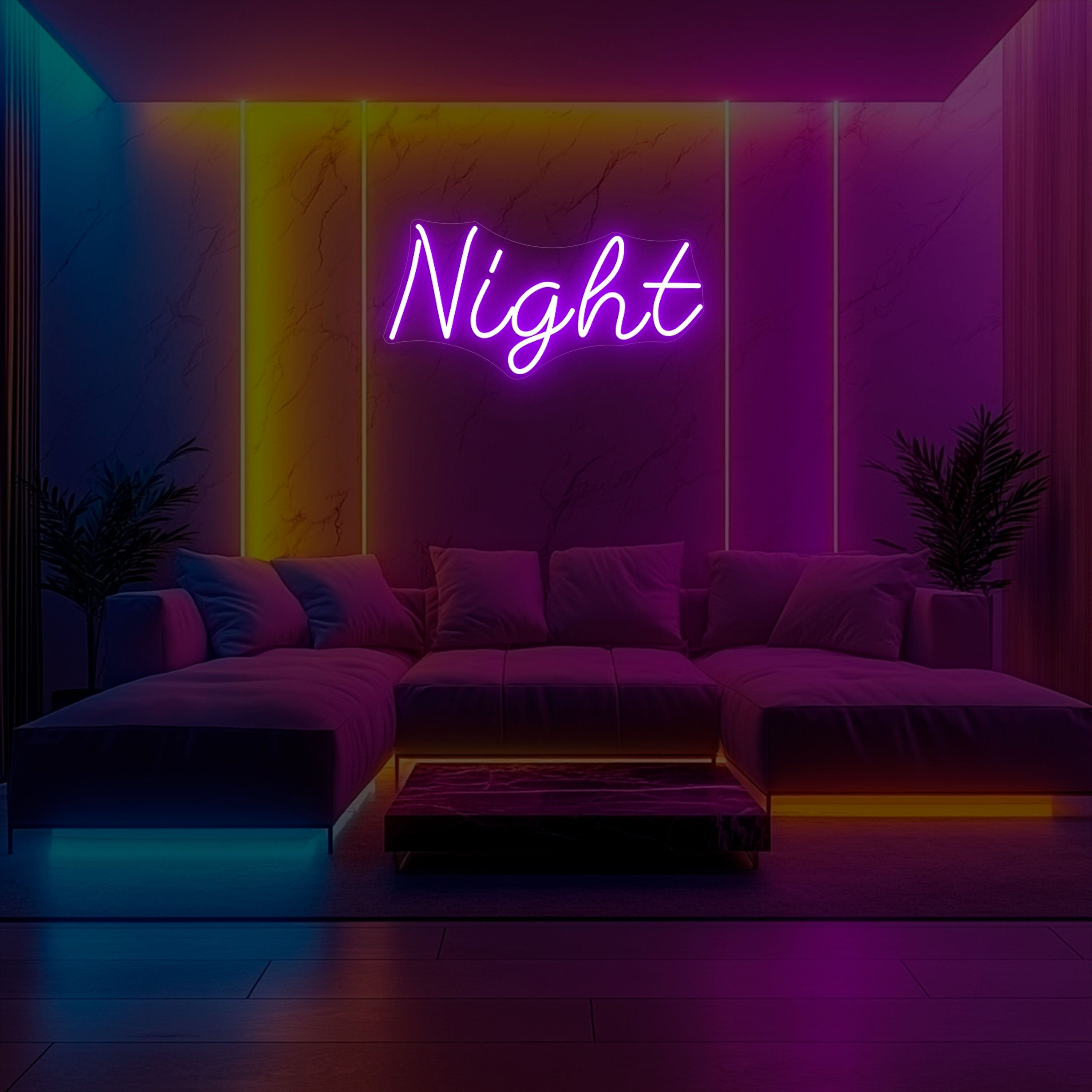 Word Night Neon Sign Lets Neon