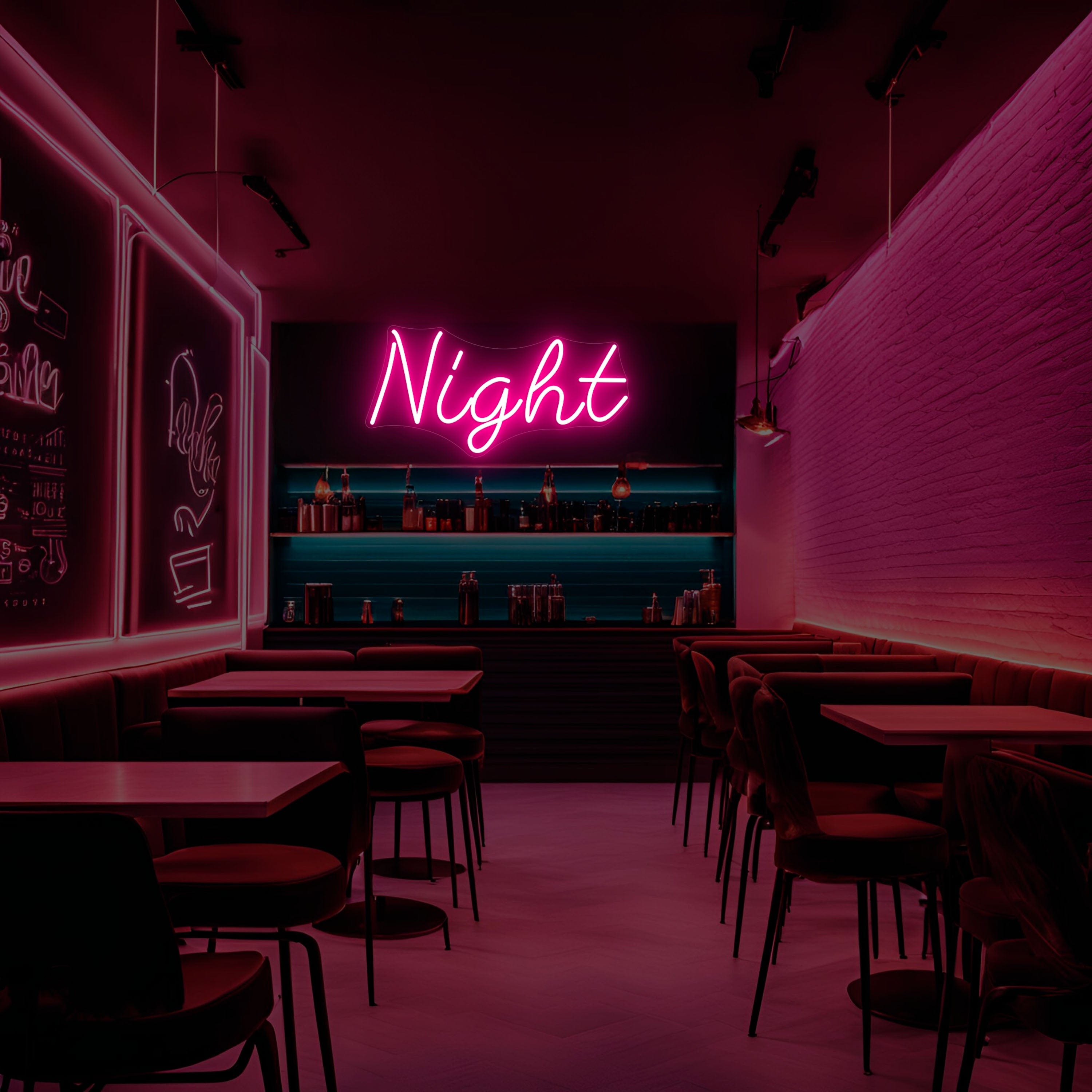 Word Night Neon Sign Lets Neon