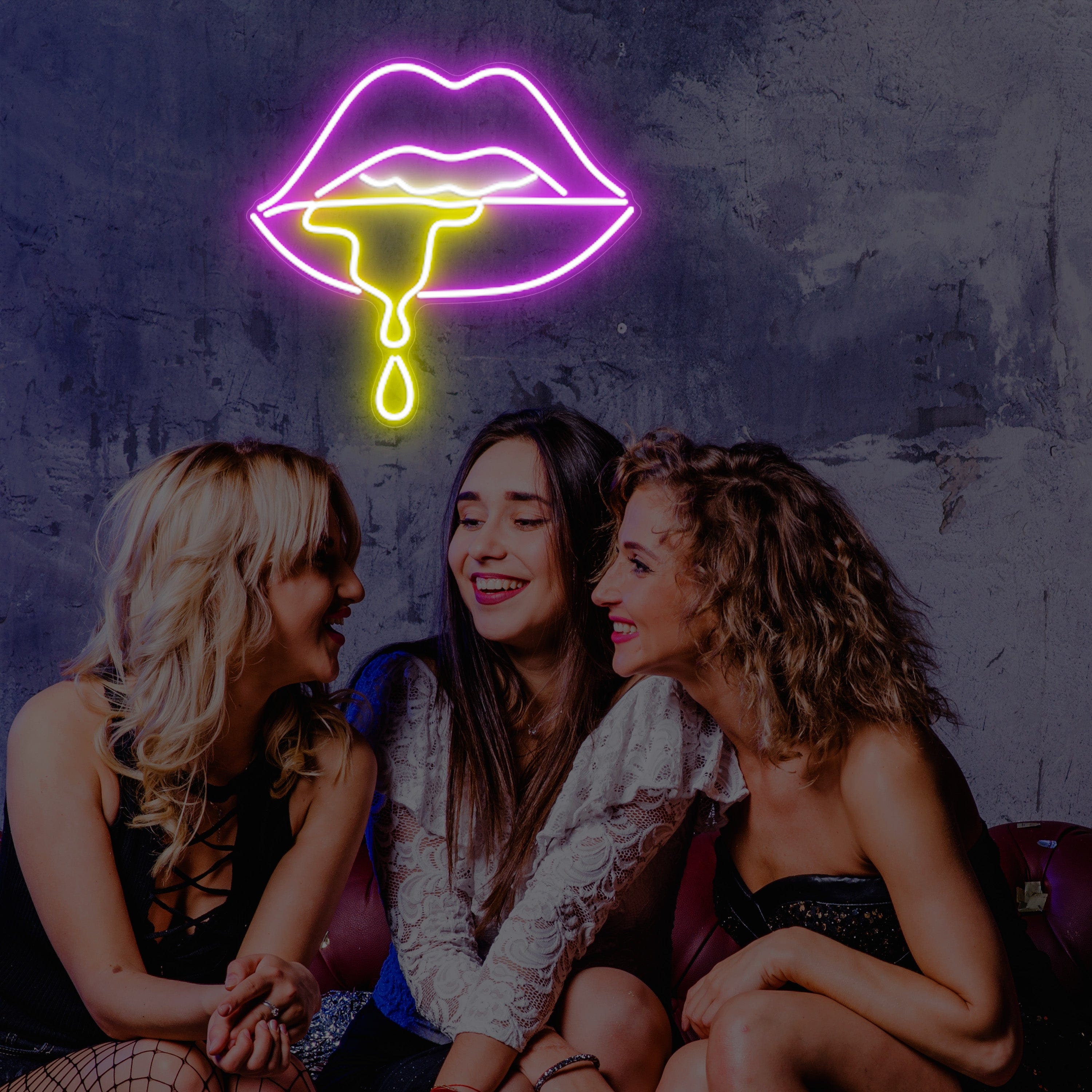 Led Neon Lips Art SIgn Lets Neon