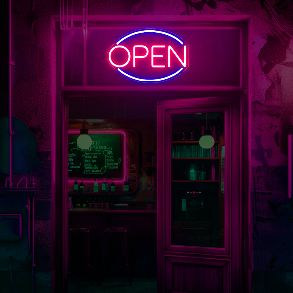 Open Neon Sign