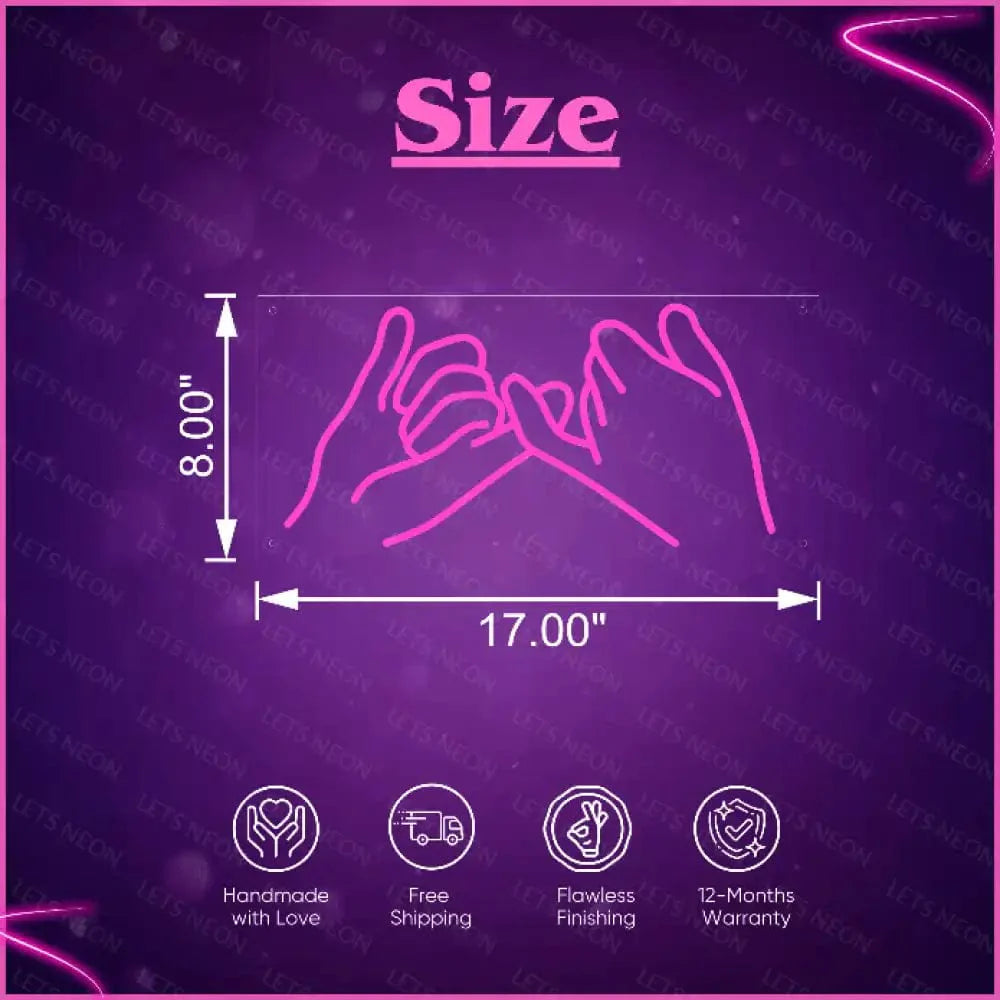 Pinky Promise Neon Sign Lets Neon