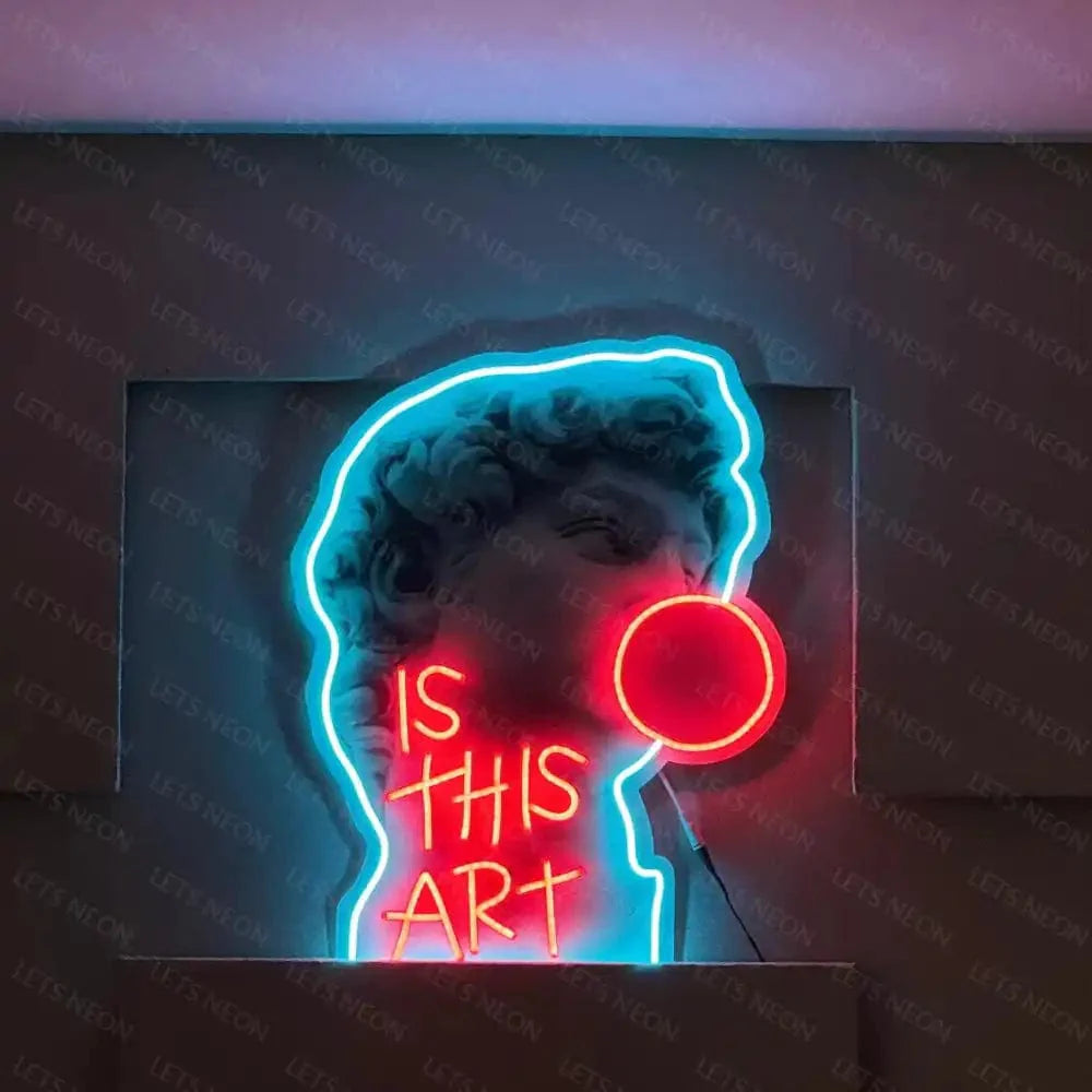 Pop Art David UV Print Neon Sign Lets Neon