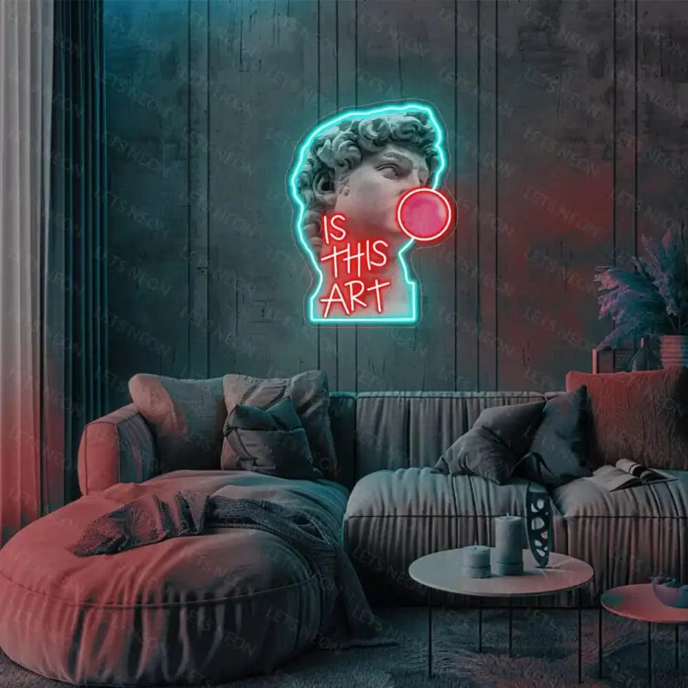 Pop Art David UV Print Neon Sign Lets Neon