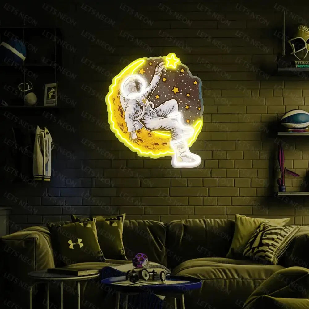 Reaching For The Stars UV Print Neon Sign Lets Neon