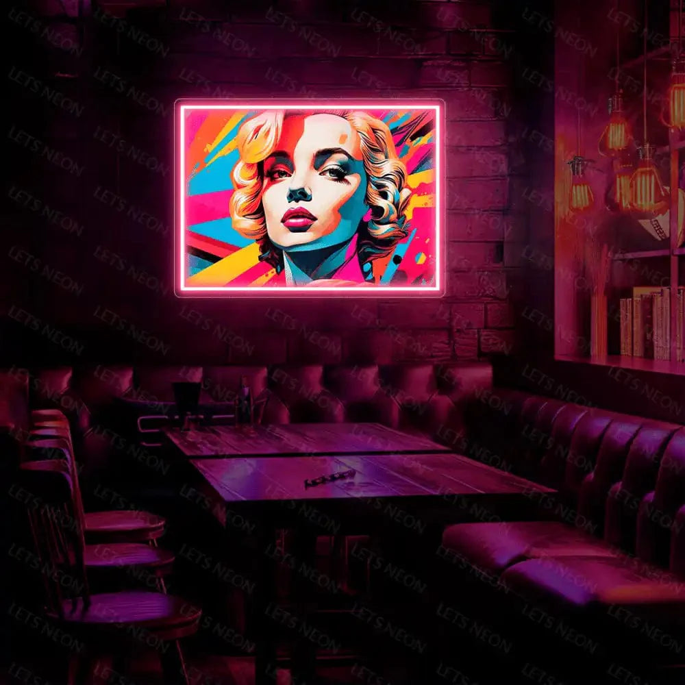 Retro Art Woman UV Neon Sign Lets Neon