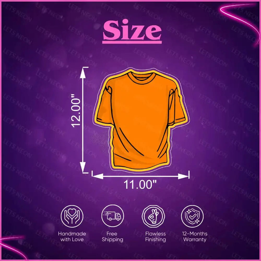 Shirt UV Neon Sign Lets Neon