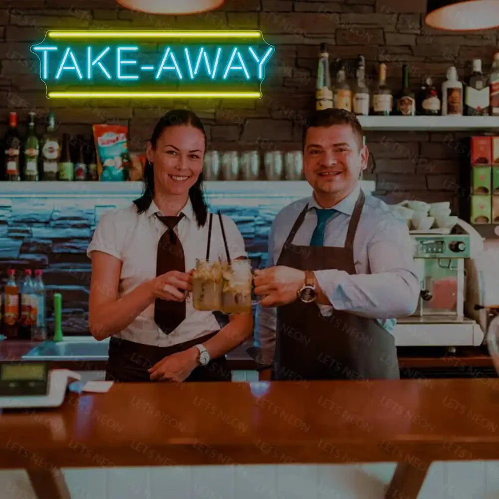 Take Away Neon sign Lets Neon