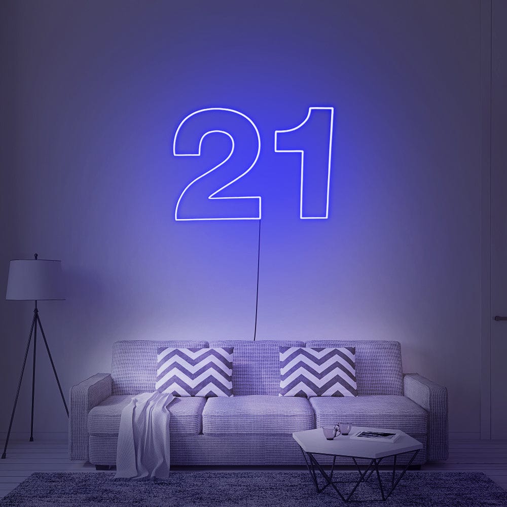 21 Neon sign