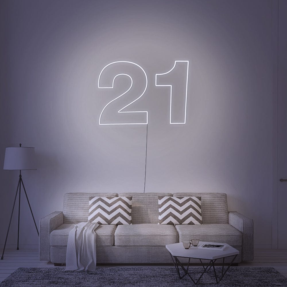 21 Neon sign