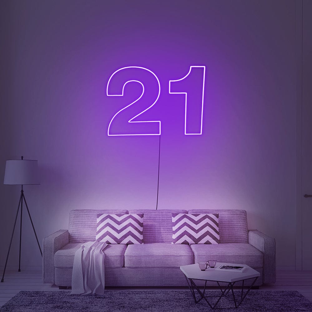 21 Neon sign