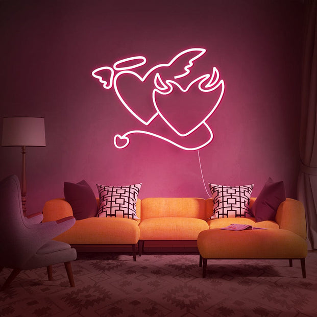 Devil Heart Neon Sign
