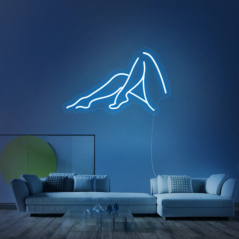 Female Legs Silhouette Neon Sign