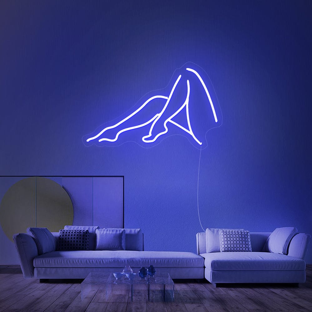 Female Legs Silhouette Neon Sign