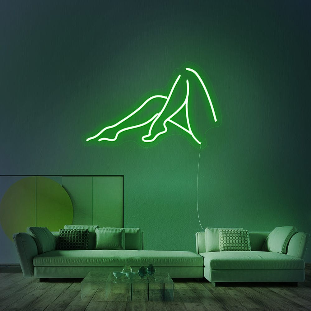 Female Legs Silhouette Neon Sign