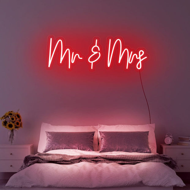 Mr & Mrs Neon Sign