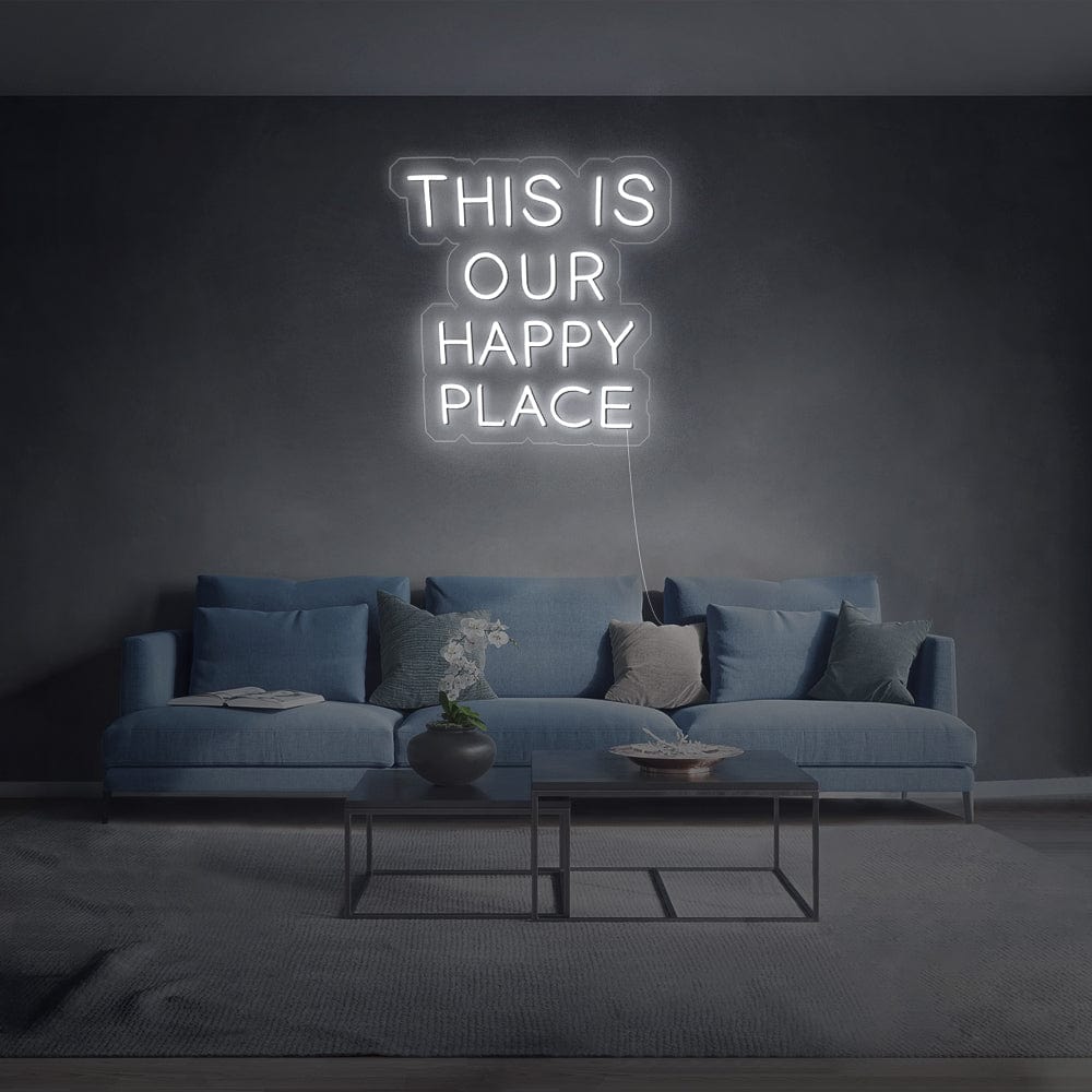 This is our happy place Neon Sign
