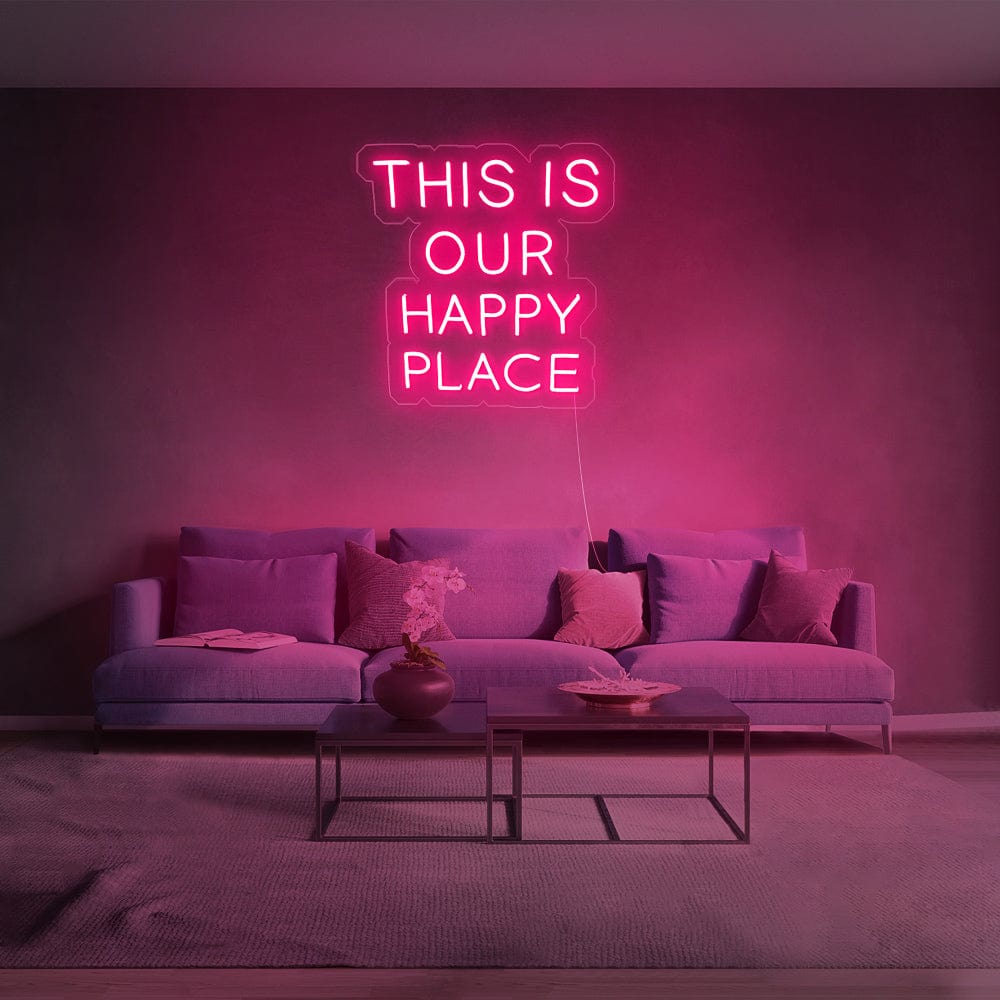 This is our happy place Neon Sign