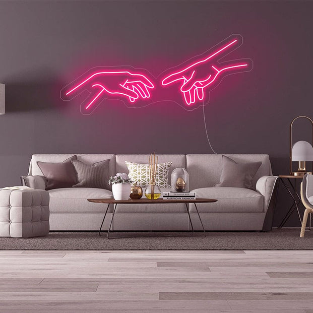 Touching Finger Neon Sign