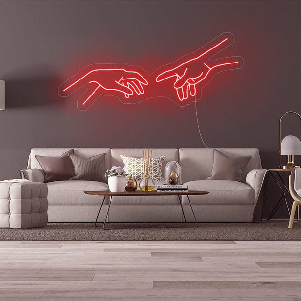 Touching Finger Neon Sign